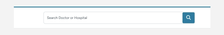 an effective search bar for hospital web design