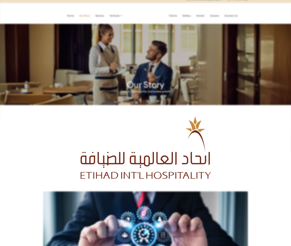 screenshot of Etihad hospitality website
