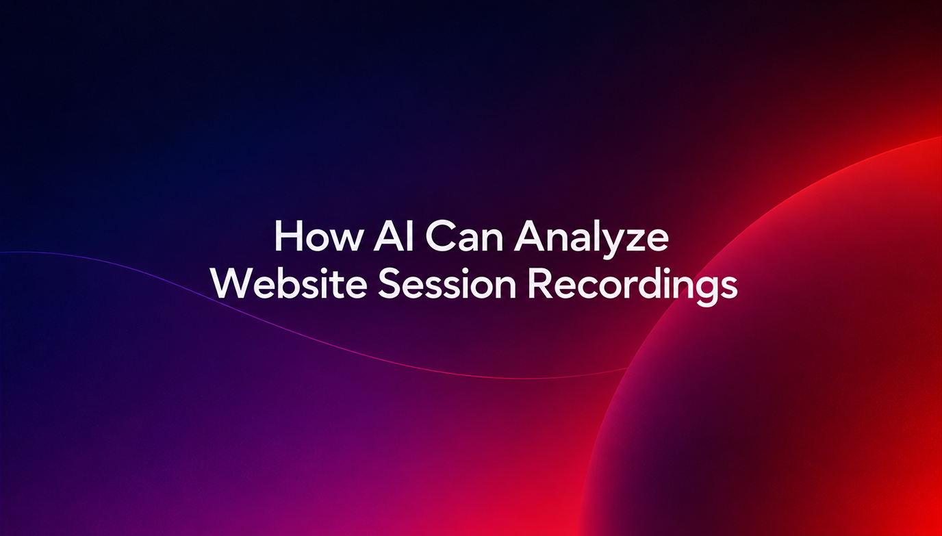 AI analyzing website session recordings to identify user behavior, navigation patterns, and website engagement insights